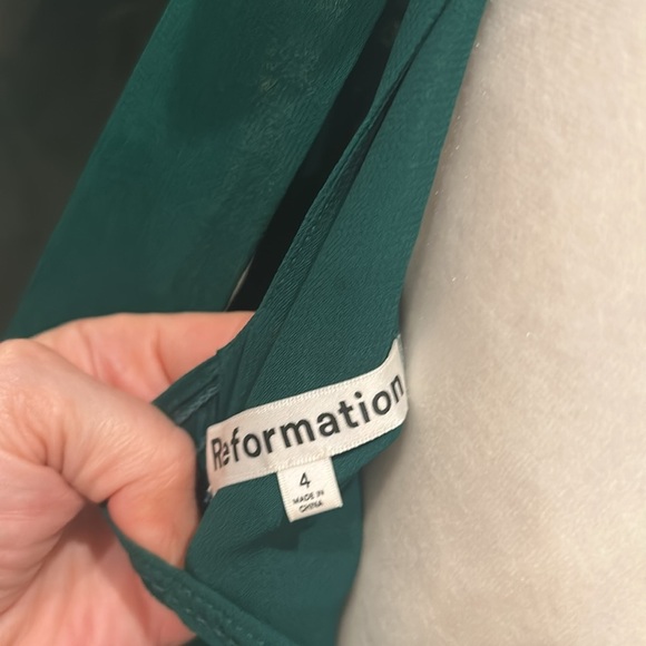 Reformation Twilight Emerald Dress 4 - Picture 8 of 8